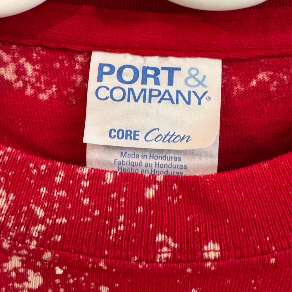 Halloween! 🎃 Port and Company Red 'Rad to the Bone' Kids Long Sleeve- Youth XS - Picture 3 of 5